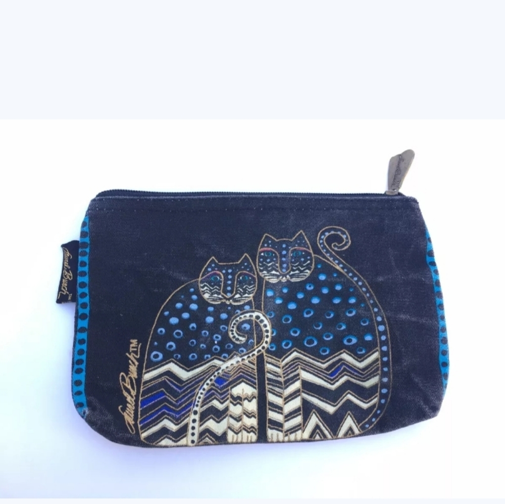 Laurel Burch Feline Polka Dot Mini Cosmetic Bag